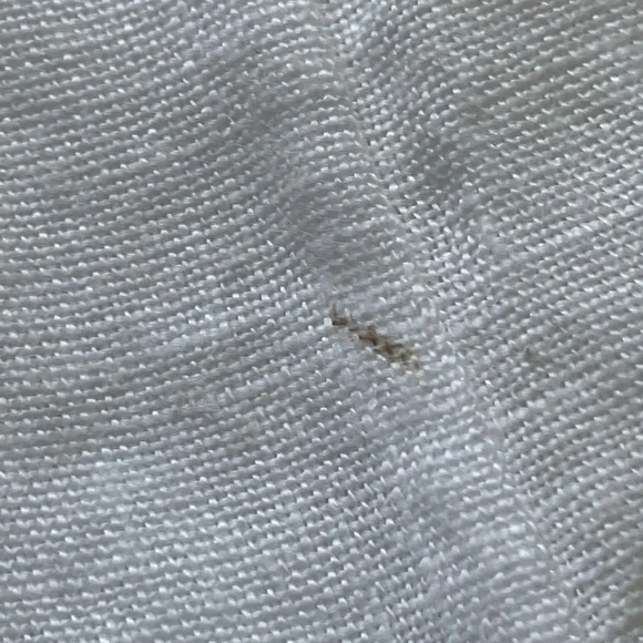 Lina Tomei Linen Pleated Lace Blouse Medium Pullover Accent Boho Cottagecore Top - Picture 15 of 15